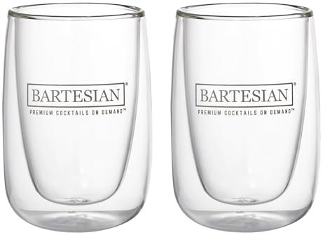 Bartesian Bicchiere Lowball – Bicchieri per Cocktail & Mocktail, Bicchieri da Bar per Martini, Margarita, Piña Colada, Whiskey Sour, Old Fashioned, 251 ml, Set da 2