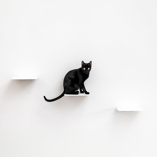AZANO Escalera para gatos grande (blanco - fieltro)