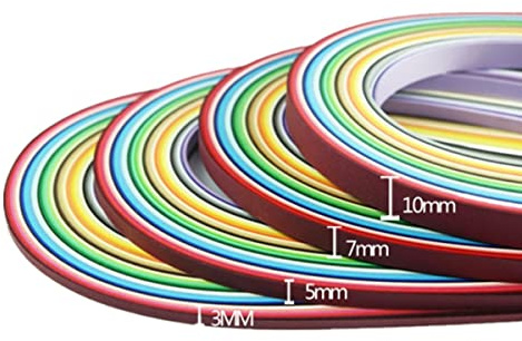 ODETOJOY Strisce di carta per quilling, 3 mm, 5 mm, 10 mm, 7 mm, 36 colori, 180 strisce, set fai da te, origami, quilling Art lunghezza 21 (3/5/7/10 mm, 36 colori)