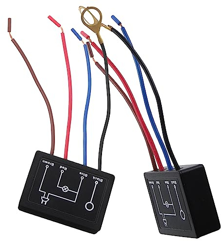 Angoily Module Tactile de Contrôle de Gradation LED pour Lampe de Table, 2 Pièces, Boîtier Abs Noir Capteur de Lumière et Fonction Remplacement Variateur