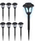 Relaxdays Lampe Solaire pour Votre extérieur, en Set de 8, LED, avec Piquet, éclairage Moderne, HD : 39 x 11 cm, Noire