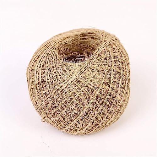 Cuerda for decorar, cuerda de yute natural, cuerda de cáñamo, embalaje de regalo, suministros for fiestas de eventos navideños, cordón de yute de arpillera natural, 10 m/50 m/100 m, cuerda de embalaje