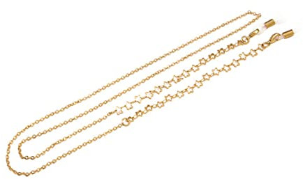 PACKOVE Brillenkette Mit Hohlem Stern Aus Metall Anti Rutsch Brillenband Goldfarbend Für Sonnenbrillen Und Lesebrillen Modisches Brillenzubehör Für Reisen Und Outdoor