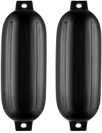 Bootsfender Große Bootsfender 4 2 1 Packung, Schwarzer Andockstoßfänger Für Schlauchboote Mit Aufhängeleinen Und Pumpe Zum Aufblasen, PVC In Marinequalität ( Color : 2 Pack , Size : 68x21cm(26.7x8.2 i
