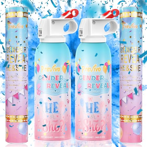 Gender Reveal Fire Extinguisher &Confetti Powder Set Blue 4 Pack-100% Biodegradable Powder Smoke - Ideas Party Gifts