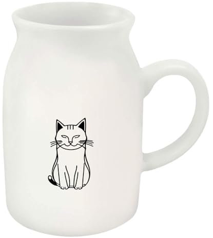 Azeeda 300ml 'Content Sleeping Cat' Ceramic Milk Jug (MJ00014228)