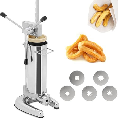 ylpddmm Machine à Churros -2L 3L Churrera Professionnelle pour Churros et matraques - Machine à Biscuits et Desserts en Acier Inoxydable,Machine a Donuts,2L