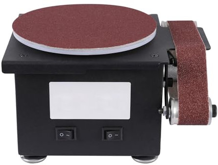 3-i-1 mini bandslipmaskin band- och tallriksslip, stående bandslip, bälte, slip, minibandmaskin, gör-det-själv, polermaskin, bordsslip, metall, sten, liten för kurvslipning
