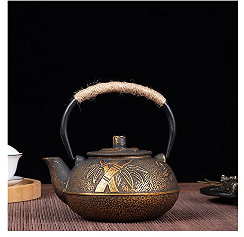 sjdoPulse Teiera Bollitore in Ghisa per Il tè Teiera per Acqua Bollente in Stile Giapponese Teiera per Acqua Bollente con Filtro Set da tè retrò Teiera (B)