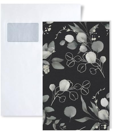 1 Sample Piece S-397685-GU Profhome Floral Aquarelle Style Wallpaper | Sample in DIN A4 Size