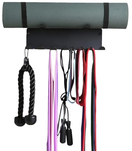 Widerstandsband Gestell - Fitness Lagerregal - Robuste Wandhalterung Platzsparende Regale für Heimtraining Fitness Yoga Garage Organisation