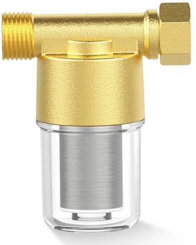 Robinet filtrant anti-calcaire, pré-filtre à eau, filtre à eau de douche avec un élément filtrant en acier inoxydable, filtre de pipeline, filtre anti-calcaire, filtre de conduite d'eau pour salle de