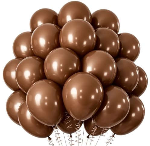 Luftballon Girlande Braun, 60 Stück 12 Zoll Braun luftballons, Brauns Girlande Luftballons Geburtstag Set, Matte Brauns Latex Ballons Set für Geburtstag Hochzeit Festival Jahrestag Deko