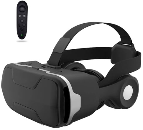 VR Brille, 3D Virtual Reality Headset Mit HD-Anti-Blaulicht-Linsen, VR Glasses Augenschutz Brille PC Unterhaltung, für iPhone Samsung Android 4,7–7,2 Zoll(F)