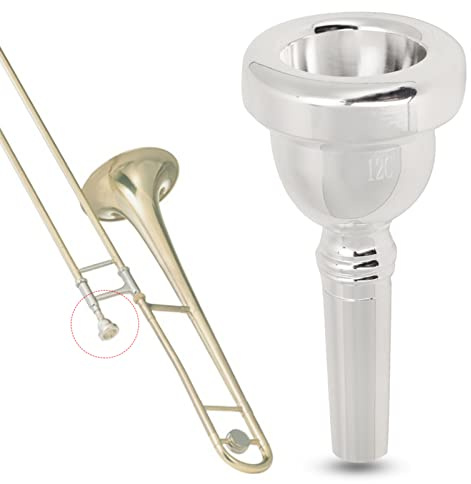 RiToEasysports Embout de Trombone Alto en Laiton plaqué Argent 12C pour une Meilleure qualité Sonore et de Meilleures Performances pour les Amateurs de Trombone ou les Débutants