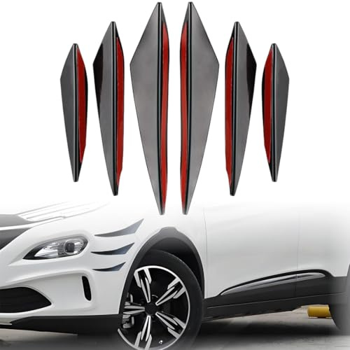 LQUYTA 6 Pezzi Spoiler Frontali per Auto, Universale per Auto, Spoiler per Paraurti Anteriore E Minigonne Laterali, Diffusore Labbro Paraurti Anteriore Deflettore Labbra Accessorio Modificato
