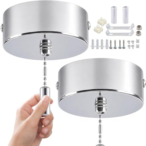 JYQOQH 2 PCS Pull Cord Light Switch Bathroom, 150 Cm Bathroom Light Pull Cord Kit, Shower Pull Cord Switch for Bathroom Chandeliers Accessories