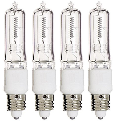 KOR (4 Pack) Q150CL/MC - 150 Watt JD T4 E11 Mini Candelabra Base 120V Clear Light Bulbs