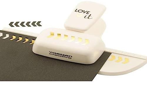 Vaessen Creative Motivstanzer Fischgrät - 1,3 x 4,5 cm - Stanzer für Bastelpapier, Tonpapier, Scrapbookpapier oder Decoupagepapier | Scrapbooking-Material, für Papier, Hobby, DIY, Karten