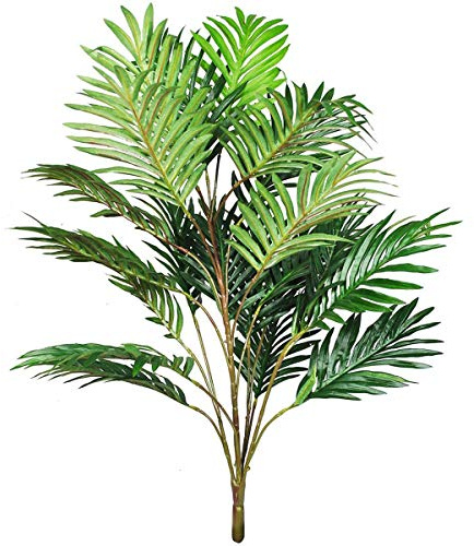 Bird Fiy Plantas Artificiales, Hojas de Palma, árbol Verde Verde, Hoja Grande Tropical Falsa para arreglos Florales de Fiesta, decoración de Boda