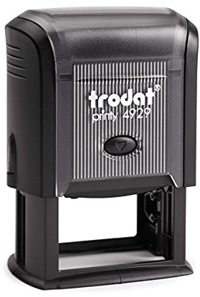 Stempel Trodat Printy 4929 (50x30 mm), für 8 Zeilen, in verschiedenen Farben, gleich Online gestalten!!! (schwarz)