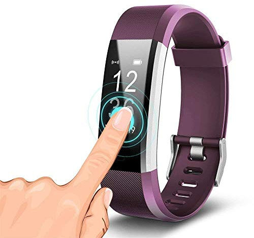 Fitness Trackers,Fitness watch with Heart Rate Monitor Waterproof IP67 Smart Watches Pedometer Activity Trackers Watch Step Counter for Kids Women Men Call SMS Push for iOS Android Phone (PURPLE)