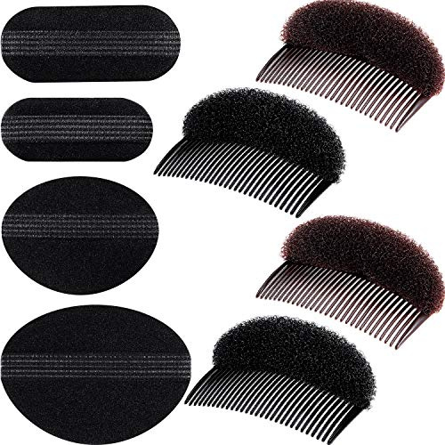 WILLBOND Haarstyling-Zubehör, Volumen-Haarbasis, Set mit 8 Schwammeinsätzen, inklusive Dutt-Maker und Styling-Zopfwerkzeug für Frauen, DIY-Frisur