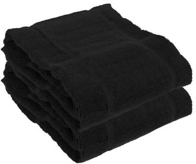 All-Clad Textiles Toalla de Cocina, algodón, Negro, sólido, Paquete de 2