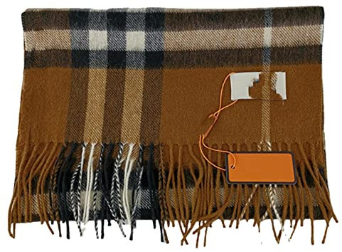 Kaschmirschal Kaschmirschal Und Wolle Hijab Ultra Warm Und Elegant Karierter Winter Und Frühling-Camel,One Size