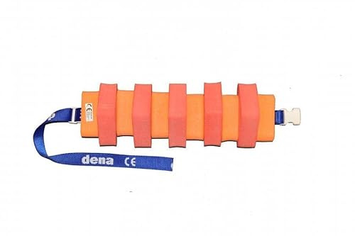 Schwimmgürtel Jugendliche Farbe Rot/Orange mit Sicherheitsverschluß 100cm Länge, verstellbarem Gurtband und abnehmbaren Plastazote-Schwimmern. Für Schwimmtraining. Nur so viel Hilfe wie nötig!