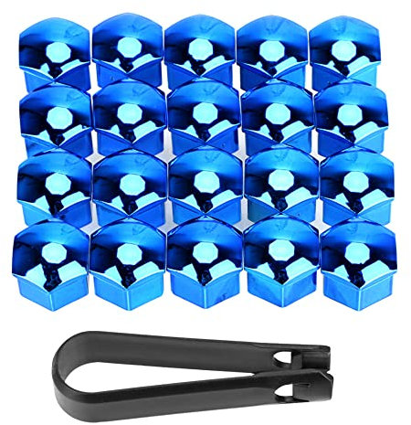 BYNYXI 20 Stück Radmutterkappen, 21mm Rad Mutter Cap ABS Radbolzenmutterkappen für Schrauben Universal Reifen Mutter Covers Sechseckige Radschraubenkappen mit Entfernung Werkzeug für Auto
