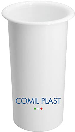 Comil Plast | Portafiori Interno in plastica per Vaso da cimitero Colore Bianco | Diametro 7 cm, Altezza 14 cm.