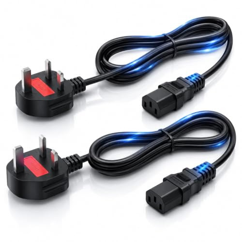 Computer Monitor Power Cord 6ft, IEC C13 to NEMA 5-15P 3 Prong AC Power Cable, 18AWG 10A 125V Replacement Cord for Desktop PC, TV, Printer, Projector, Game Console and Office Devices