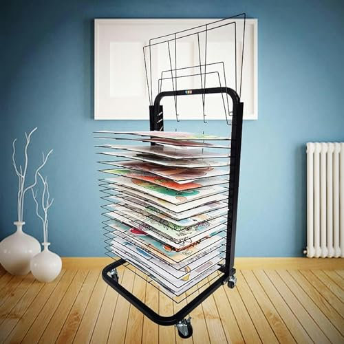 Farb-Kunst-Trockenständer – Präsentationsständer für die Aufbewahrung von Kunstwerken, Flexible Regale, pulverbeschichtetes Design, mobiler Kunst-Trockenständer für Klassenzimmer, Stabiler Farb-Troc