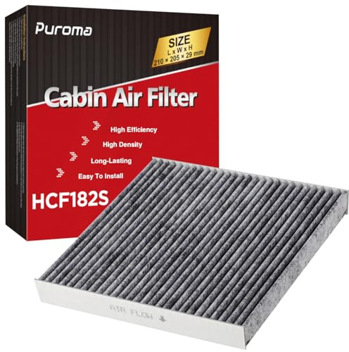 Puroma 1 Pack Cabin Air Filter with Activated Carbon Replacement for CP182, CF11182, Compatible with Honda CR-V, Civic, Accord, Odyssey, HR-V, Clarity, CR-Z, Fit, Insight, Acura MDX, RDX, TLX, Integra