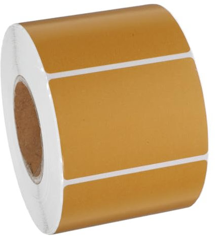 Braunes Thermoetikettenpapier Rolle Selbstklebend 800 Stück für Versand