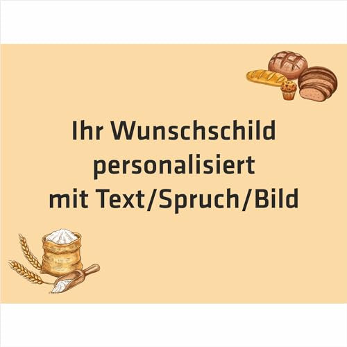 INDIGOS UG - Aufkleber - Beruf - Bäcker - 60x40 cm - Firmenschild - wetterfest personalisiert mit Foto, Logo und Text - individueller Sticker für Tür, Wand, Büro Garage