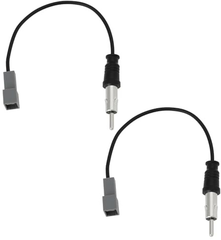 VGOL 2 Pcs Radio DIN Aerial Extension Cable Replacement Part, Car Audio CD Stereo Aerial DIN Antenna Adaptor Compatible with Hyundai 2009-2011 Compatible with Kia 2007-up, 17cm