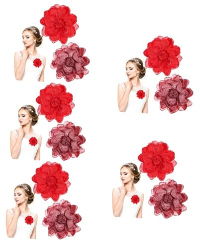 OATIPHO 10 Stk Rosenkorsage Anstecknadel Blumenbrosche Damen Accessoires Ansteckblume Rosenbrosche Hochzeit Ansteckblume Braut Corsage Stoffblumen Für Kleider Satin-