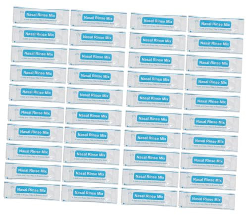 minkissy 80pezzi Bustine Nasale Istantaneo Per Risciacquo Nasale Miscela Per Lavaggio Detergente Per Pulizia e Protezione Del Naso Confezione Da Solubile Grumi