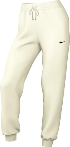 Pantaloni Tuta A Vita Media Nike Sportswear Phoenix Fleece – Donna, Sail/Black, FZ7626-133, 2XL