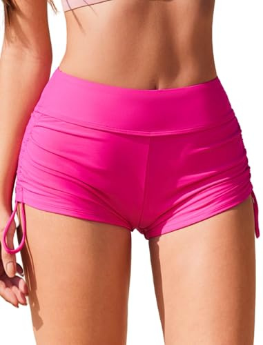 AI'MAGE Badshorts dam badbyxor korta shorts snabbtorkande boardshorts bikini hotpants magkontroll simshorts badmode S–XXL, ROSA, XL