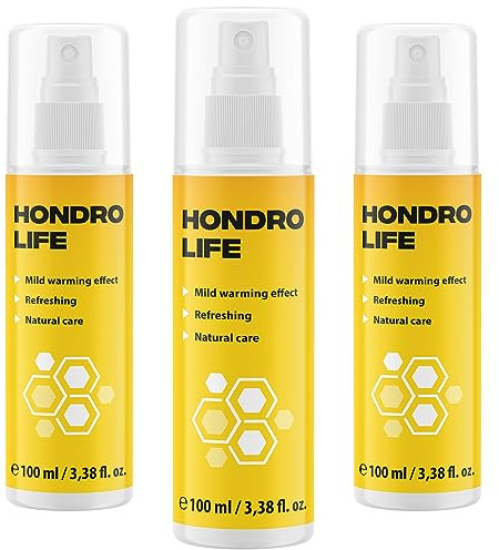 Hondrolife Spray - Composición sofisticada - para jóvenes y mayores - 100 ml por botella 3x