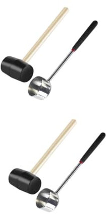 PRETYZOOM 2 Juegos Abridor De Cocos De Acero Inoxidable Abrelatas De Resistentes Abrelatas De Con Mango De Madera Tapa Contenedores De Brillo De Labios Sacacorchos 2 Piezas * 2