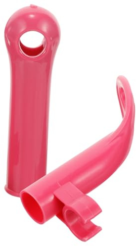 CIYODO Dustpan Handle Replacement Grip with 19mm Hole Diameter Plastic End Cap for Broom and Mop Handles, Fruit Red Anti-Slip Sleeve Set for Household Cleaning Tools and Outdoor Sweeping