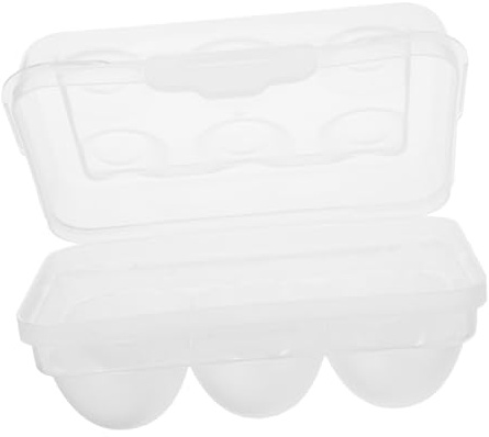Angoily Cartón de Huevos de Plástico Transparente para Refrigerador Organizador de Huevos con Tapa de Pato para Camping y Almacenamiento