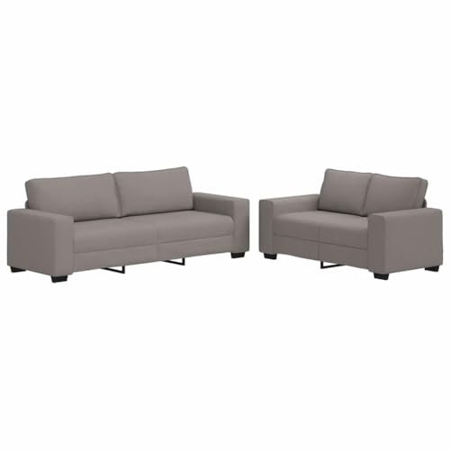 vidaXL Set di Divani 2 pz con Cuscini Tortora in Tessuto