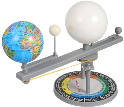 SOIMISS Modèle Système Solaire Éducatif en Plastique Orbiteur Lumineux et Moon pour Enseigner la Lune, Le Soleil Système Complet Motorisé en Astronomie