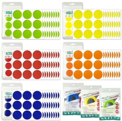 Mosquito Repellent Stickers 300 Pcs, Mosquito Patches with 3 Pack Individually Wrapped Mosquito Repellent Bracelets Bands for Kids and Adults