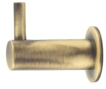 KOOPLES HARDWARE Hoxton Cupboard Hooks – Solid Brass Single Hook for Cabinet, Cupboard & Wardrobe Doors – Vintage Style Hook in Antique & Polished Finishes (Antique Brass)